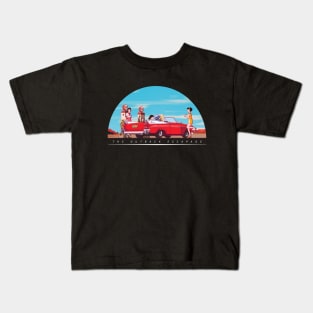 The Outback Escapade - White Text Kids T-Shirt